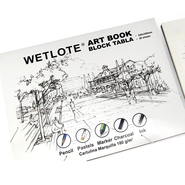 ART BLOCK WETLOTE TECNICAS MIXTAS 245X320MM 20 HOJAS 180 G/M 1