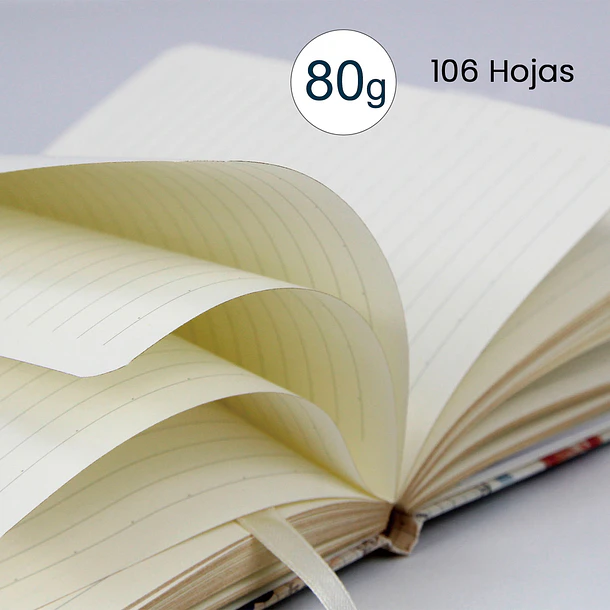 CUADERNO A5 WETLOTE DE TAPA DURA PRIMAVERA PAPEL CON LINEAS 80 G/M 142X210MM 106 HOJAS 4