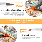 OHUHU 48 MARCADORES ALCOHOL HONOLULU S PINCEL & BISELADA SUAVE 6
