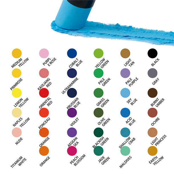 MIYA ORIGINAL PAINT OIL PASTEL 36 COLORS 2