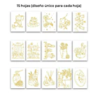 LIBRO PARA COLOREAR ACUARELA 100% ALGODON ESCENAS COTIDIANAS (15 HOJAS 300 GSM)  5