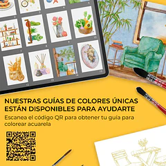 LIBRO PARA COLOREAR ACUARELA 100% ALGODON ESCENAS COTIDIANAS (15 HOJAS 300 GSM) 