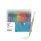 SET DE 18 LÁPICES GEL CON GLITTER IRIDISCENTE 1