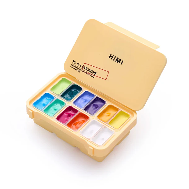 SET DE GOUACHE HIMI SUPER VIBRANT 12 COLORES 12G 2