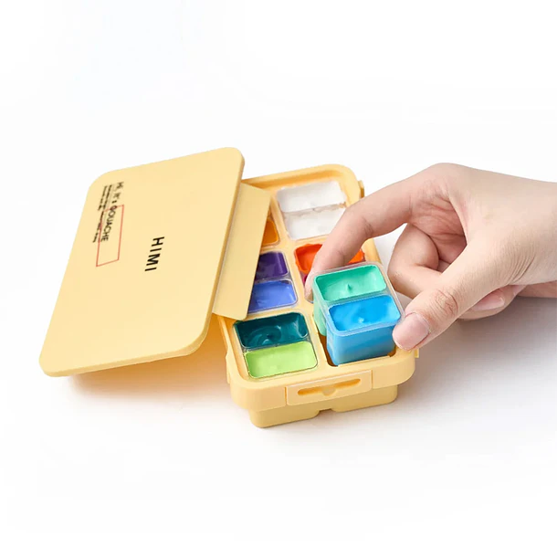 SET DE GOUACHE HIMI SUPER VIBRANT 12 COLORES 12G 4