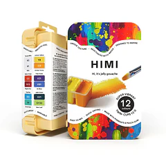SET DE GOUACHE HIMI SUPER VIBRANT 12 COLORES 12G