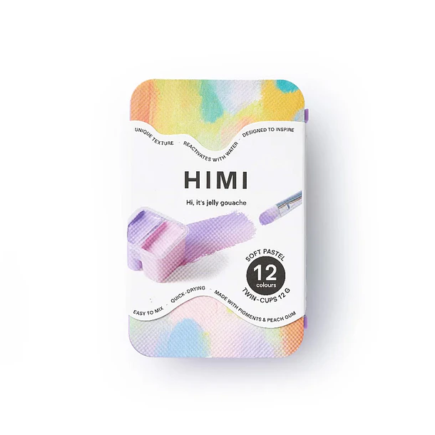 SET DE GOUACHE HIMI SOFT PASTEL 12 COLORES 12G 4