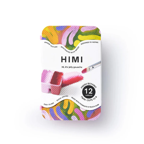 SET DE GOUACHE HIMI FRESH BOTANIC 12 COLORES 12G 3