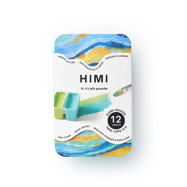 SET DE GOUACHE HIMI SUNNY SEASIDE 12 COLORES 12G 2