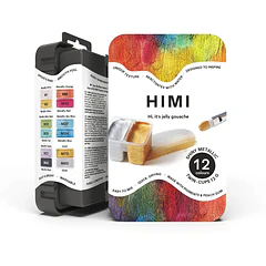 SET DE GOUACHE SHINY METALLIC HIMI 12 COLORES 12G