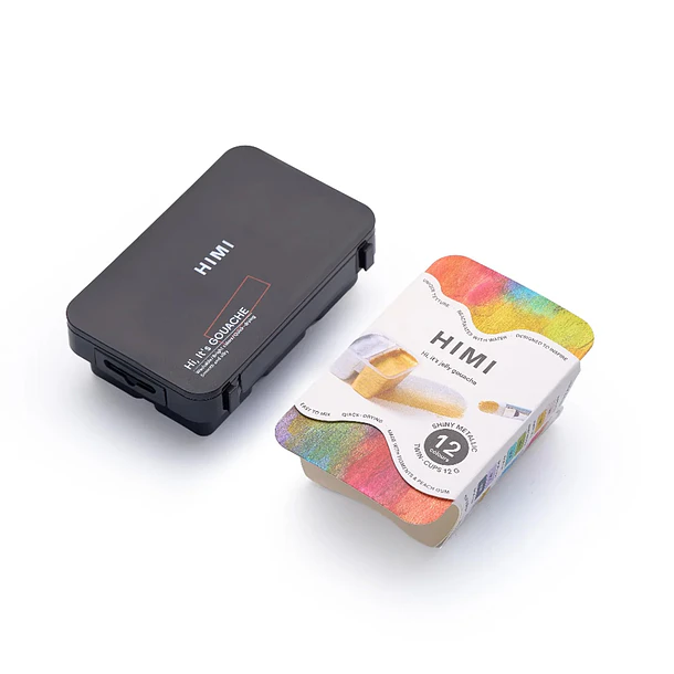 SET DE GOUACHE SHINY METALLIC HIMI 12 COLORES 12G 5