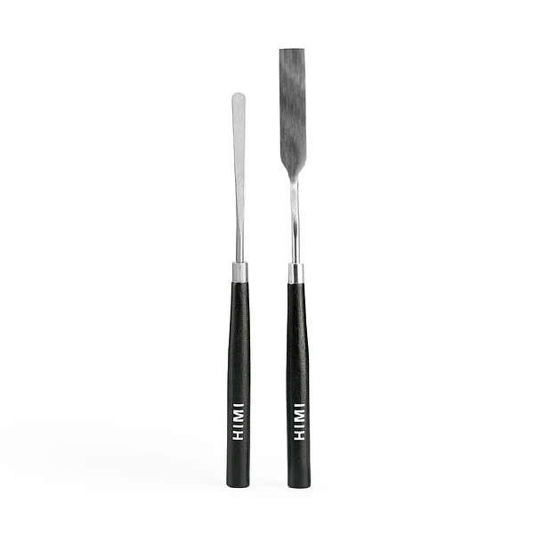 SET DE 2 ESPÁTULAS HIMI PARA PINTAR 1 PUNTA PLANA ANCHA + 1 PUNTA AGUDA 1