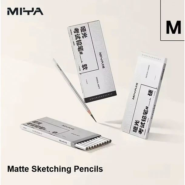 LÁPICES DE GRAFITO MATE MIYA 10 PIEZAS DE 16B A 20B 4