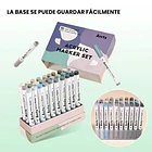 ARRTX MARCADORES ACRÍLICOS DE 30 COLORES GRISES (PUNTA PINCEL) 5
