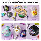 ARRTX MARCADORES ACRÍLICOS DE 30 COLORES METALICOS (PUNTA PINCEL) 5