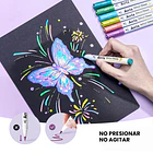 ARRTX MARCADORES ACRÍLICOS DE 30 COLORES METALICOS (PUNTA PINCEL) 7