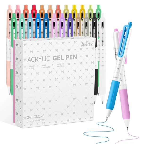 ARRTX SET DE 24 BOLÍGRAFO DE GEL ACRÍLICO 1