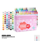 ARRTX MARCADORES ACRÍLICOS DE 60 COLORES (PUNTA PINCEL) 1