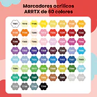 ARRTX MARCADORES ACRÍLICOS DE 60 COLORES (PUNTA PINCEL) 3