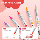 ARRTX MARCADORES ACRÍLICOS DE 60 COLORES (PUNTA PINCEL) 5