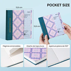 ARRTX CUADERNO DE BOCETOS PARA ACUARELA 24 PAGINAS 300 GRS 13.97 x 13.97 CM