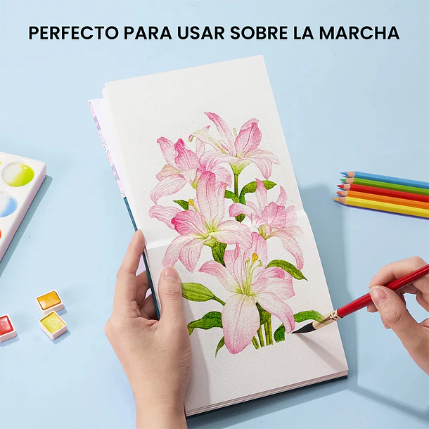 ARRTX CUADERNO DE BOCETOS PARA ACUARELA 24 PAGINAS 300 GRS 13.97 x 13.97 CM 4