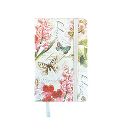 CUADERNO A6 WETLOTE DE TAPA DURA MARIPOSA PAPEL CON LINEAS 80 G/M 90X140MM 74 HOJAS