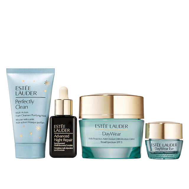 Set Daywear Estée Lauder: Crema 50 ml + C.ojos + Limpiador+ Serum