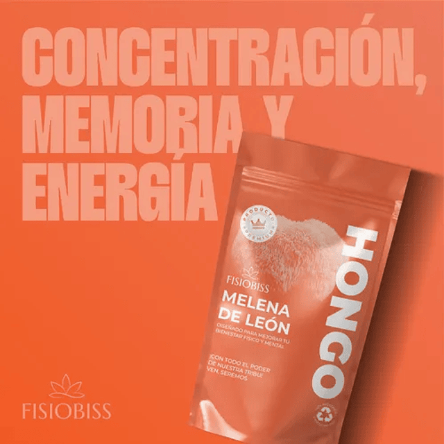 Melena de León en Polvo Fisiobiss – Salud Neuronal y Energía Natural