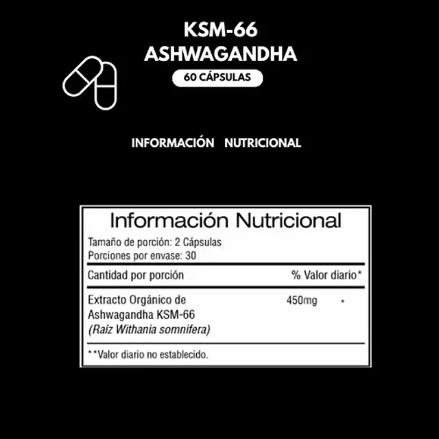 Ashwagandha Ksm66 | 450mg Antistress Estado Mental 60cap