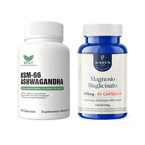 🌙 Pack Relax Total – Magnesio Glicinato + Ashwagandha KSM-66