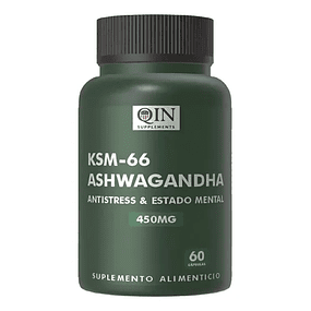 Ashwagandha KSM-66 450 mg 60 Cápsulas Antiestrés Energía y Enfoque