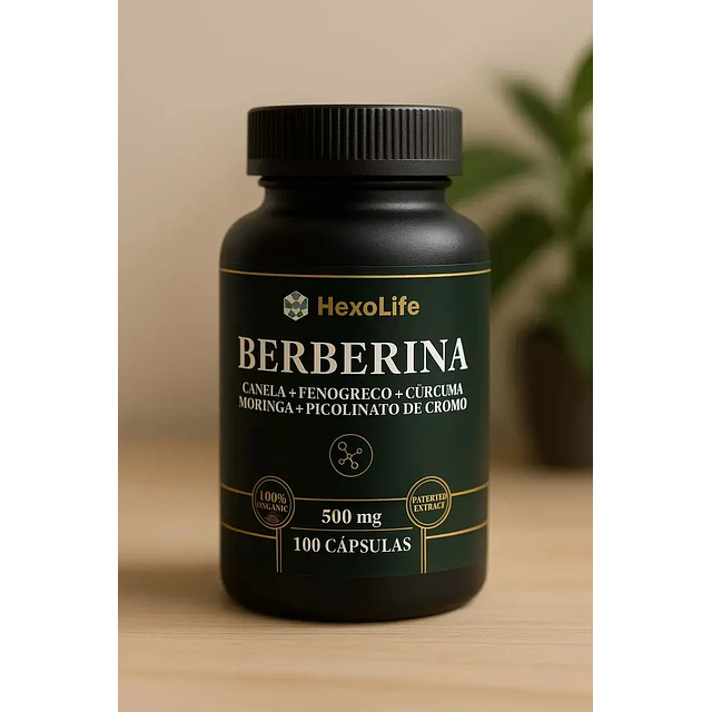 Berberina 500mg con Canela y Cromo 100 Cápsulas