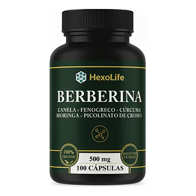 Berberina 500mg con Canela y Cromo 100 Cápsulas