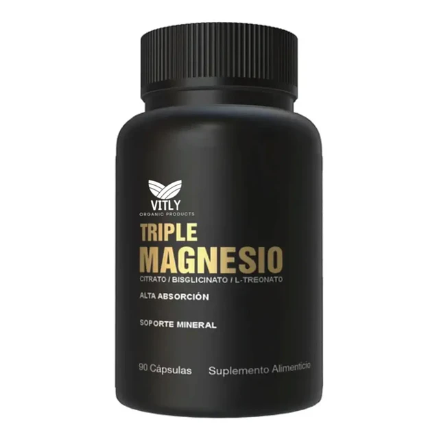 Triple Magnesio Vitalystic 500mg – Bisglicinato, Citrato y Taurato – 90 Cápsulas