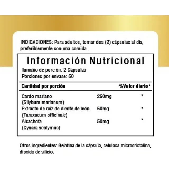 Cardo Mariano 450 mg 100 Cápsulas Bexo