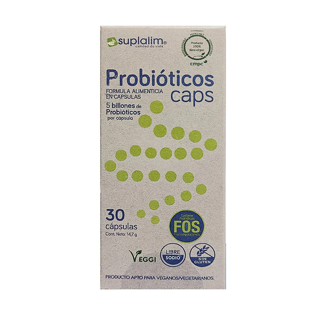 Probióticos Caps 5 Billones, 30 Caps Sin Sabor Veggi Sin Sabor