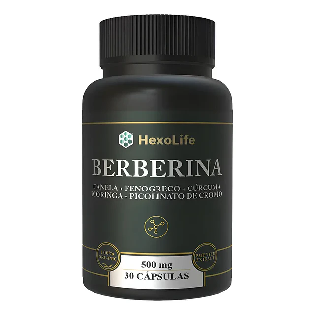 Berberina 500 mg con Canela y Cromo 30 Cápsulas
