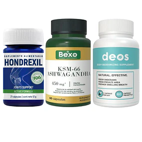 🎃 Pack Trío Cero Susto – KSM-66 + Hondrexil + Deos Natural 60