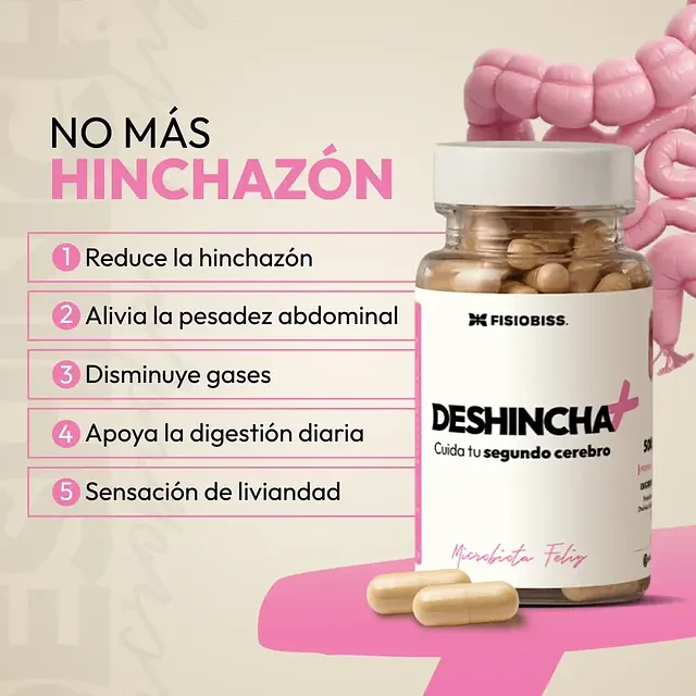 Deshincha+ Probióticos y Prebióticos 60 Cápsulas | Fisiobiss