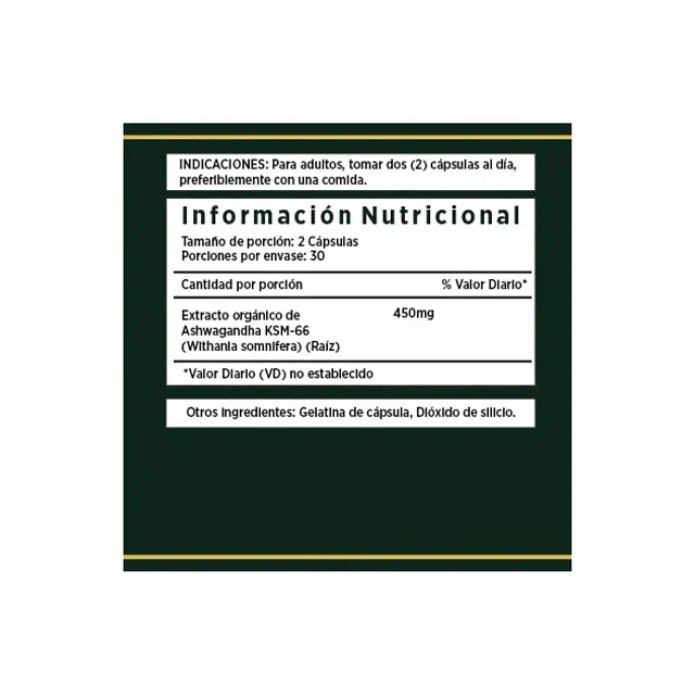 Ashwagandha Ksm66 | 450mg Antistress Estado Mental 60cap