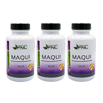 Maqui Fnl 180 Capsulas 3 Frascos 3x60. Antioxidante