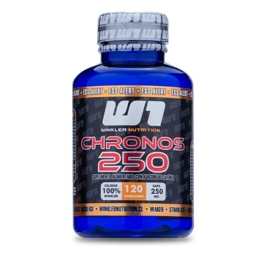 Cafeina Chronos 100% 250mg 120 Capsulas. Winkler