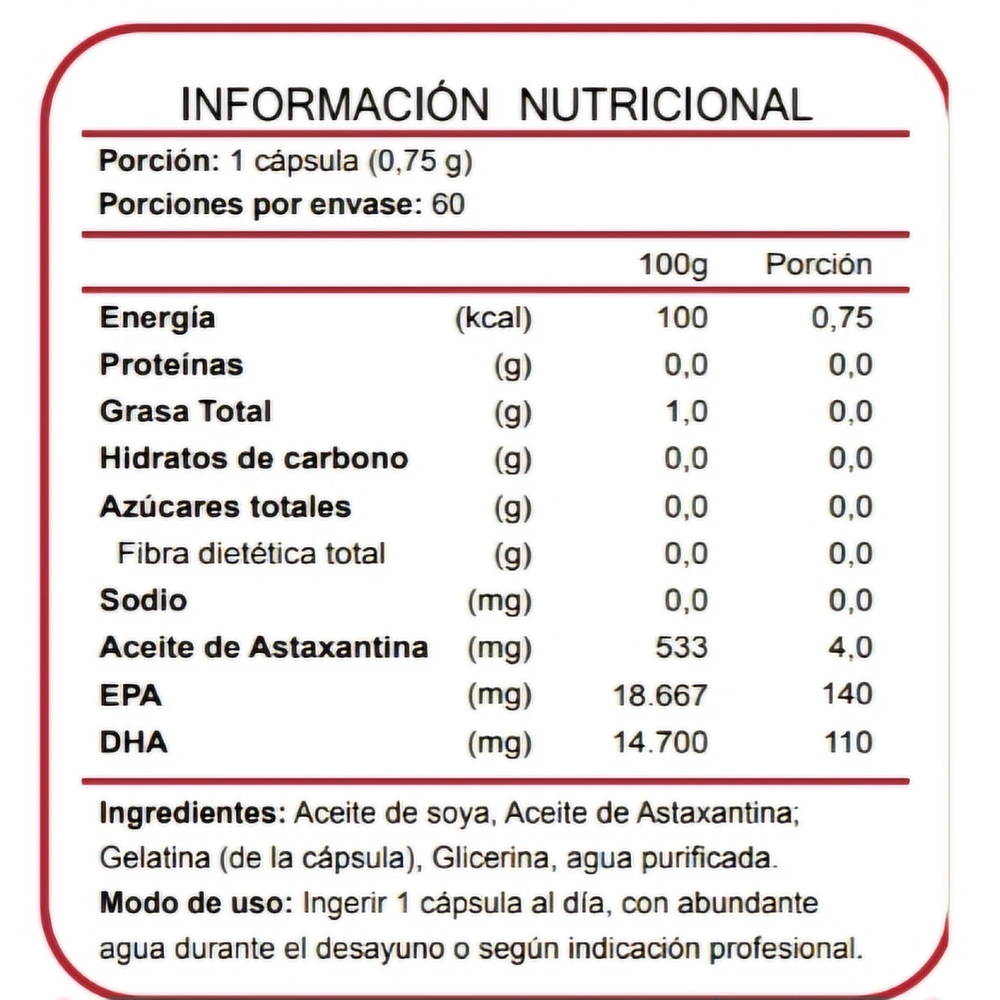 Astaxantina Plus Fnl 180 Capsulas 3x60.