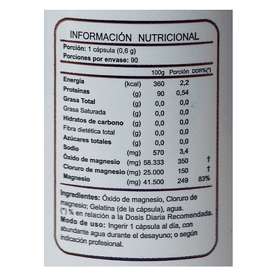 Cloruro De Magnesio Fnl 4 Frascos 360 Capsulas