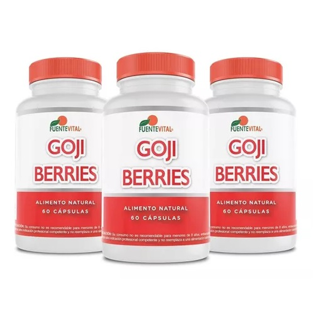 Goji Berry Fv 3x60 Capsulas 3 Frascos. Reductor