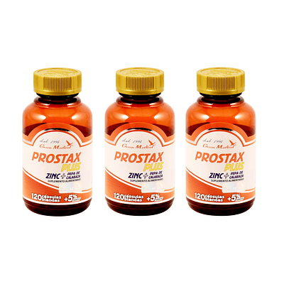 PEPA de CALABAZA + ZINC  Gm 3 Frascos 3x120 Cap. Vejiga / Prostata