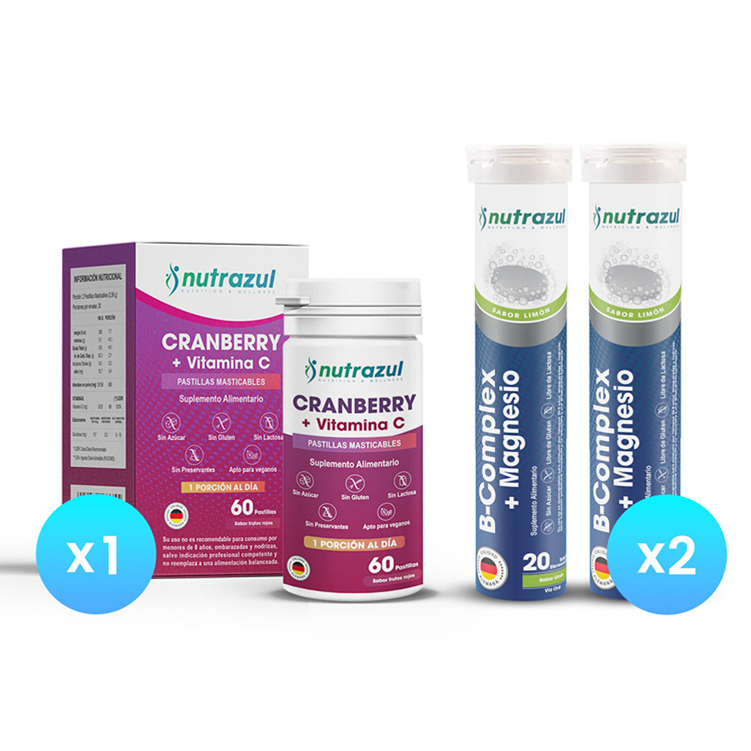 Pack Cranberry + 2 B-Complex + Magnesio 1