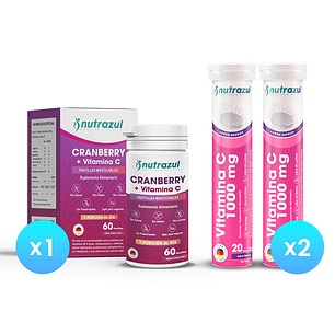 Pack Cranberry + 2 Vitamina C 1000 mg Berries