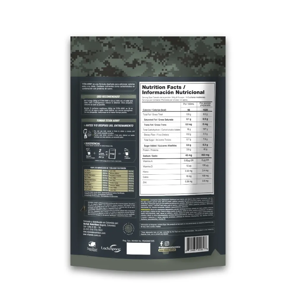 TITAN ARMY 2LB  , 5LB , 12LB / VITANAS  2